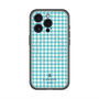 スリムプロテクションプレミアムケース with MagSafe［ Houndstooth Pattern Blue with LANVIN en Bleu logo- ランバン 千鳥格子柄 ブルー ］