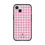 スリムプロテクションプレミアムケース with MagSafe［ Houndstooth Pattern Pink with LANVIN en Bleu logo- ランバン 千鳥格子柄 ピンク ］