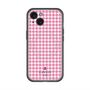 スリムプロテクションプレミアムケース with MagSafe［ Houndstooth Pattern Pink with LANVIN en Bleu logo- ランバン 千鳥格子柄 ピンク ］