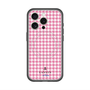 スリムプロテクションプレミアムケース with MagSafe［ Houndstooth Pattern Pink with LANVIN en Bleu logo- ランバン 千鳥格子柄 ピンク ］