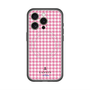 スリムプロテクションプレミアムケース with MagSafe［ Houndstooth Pattern Pink with LANVIN en Bleu logo- ランバン 千鳥格子柄 ピンク ］