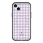 スリムプロテクションプレミアムケース with MagSafe［ Houndstooth Pattern Purple -with LANVIN en Bleu logo ランバン 千鳥格子柄 パープル ］