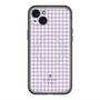スリムプロテクションプレミアムケース with MagSafe［ Houndstooth Pattern Purple -with LANVIN en Bleu logo ランバン 千鳥格子柄 パープル ］