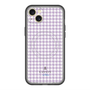 スリムプロテクションプレミアムケース with MagSafe［ Houndstooth Pattern Purple -with LANVIN en Bleu logo ランバン 千鳥格子柄 パープル ］