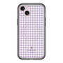 スリムプロテクションプレミアムケース with MagSafe［ Houndstooth Pattern Purple -with LANVIN en Bleu logo ランバン 千鳥格子柄 パープル ］