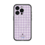 スリムプロテクションプレミアムケース with MagSafe［ Houndstooth Pattern Purple -with LANVIN en Bleu logo ランバン 千鳥格子柄 パープル ］