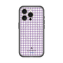 スリムプロテクションプレミアムケース with MagSafe［ Houndstooth Pattern Purple -with LANVIN en Bleu logo ランバン 千鳥格子柄 パープル ］