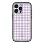 スリムプロテクションプレミアムケース with MagSafe［ Houndstooth Pattern Purple -with LANVIN en Bleu logo ランバン 千鳥格子柄 パープル ］