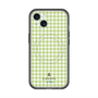 スリムプロテクションプレミアムケース with MagSafe［ Houndstooth Pattern Green with LANVIN en Bleu logo- ランバン 千鳥格子柄 グリーン ］