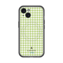 スリムプロテクションプレミアムケース with MagSafe［ Houndstooth Pattern Green with LANVIN en Bleu logo- ランバン 千鳥格子柄 グリーン ］