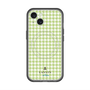 スリムプロテクションプレミアムケース with MagSafe［ Houndstooth Pattern Green with LANVIN en Bleu logo- ランバン 千鳥格子柄 グリーン ］