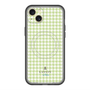 スリムプロテクションプレミアムケース with MagSafe［ Houndstooth Pattern Green with LANVIN en Bleu logo- ランバン 千鳥格子柄 グリーン ］