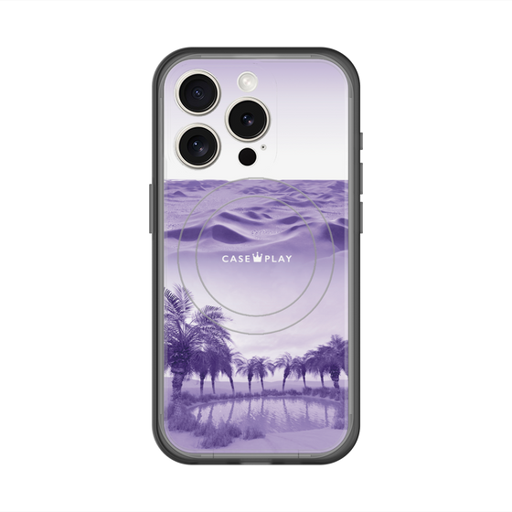 スリムプロテクションプレミアムケース with MagSafe［ Oasis & Desert - オアシス & 砂漠 ］