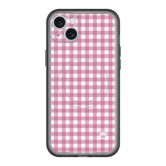 スリムプロテクションプレミアムケース with MagSafe［ Checkered Pink - ギンガムチェック ピンク ］