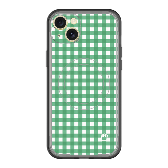 スリムプロテクションプレミアムケース with MagSafe［ Checkered Green - ギンガムチェック グリーン ］