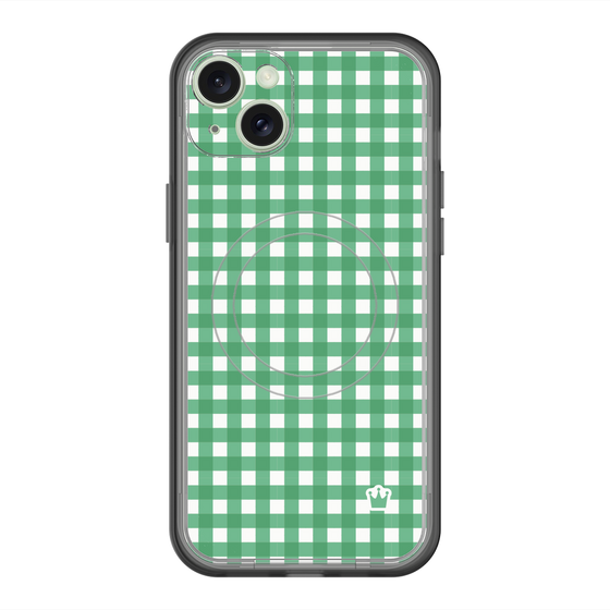 スリムプロテクションプレミアムケース with MagSafe［ Checkered Green - ギンガムチェック グリーン ］