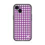 スリムプロテクションプレミアムケース with MagSafe［ Checkered Purple - ギンガムチェック パープル ］