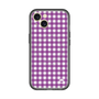 スリムプロテクションプレミアムケース with MagSafe［ Checkered Purple - ギンガムチェック パープル ］