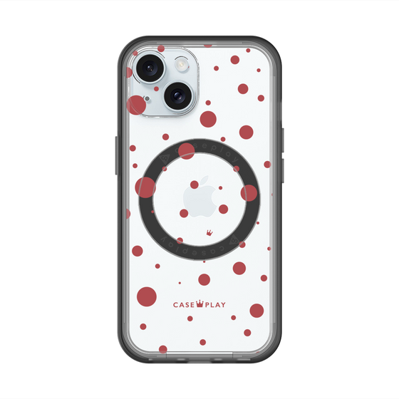 スリムプロテクションプレミアムケース with MagSafe［ Dippin dots Red - ディッピンドッツ レッド ］