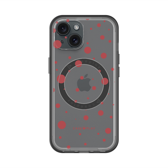 スリムプロテクションプレミアムケース with MagSafe［ Dippin dots Red - ディッピンドッツ レッド ］