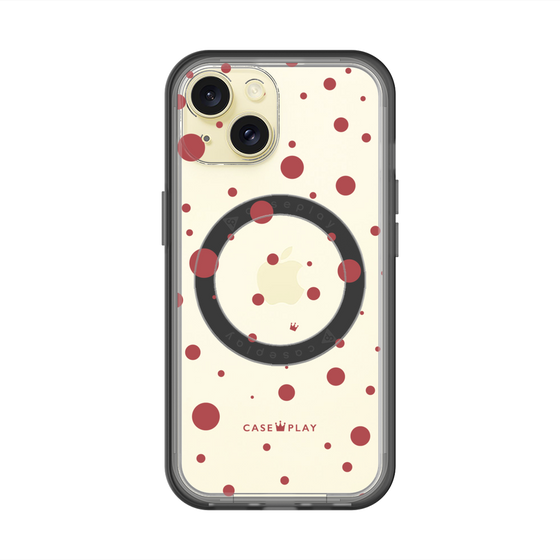 スリムプロテクションプレミアムケース with MagSafe［ Dippin dots Red - ディッピンドッツ レッド ］