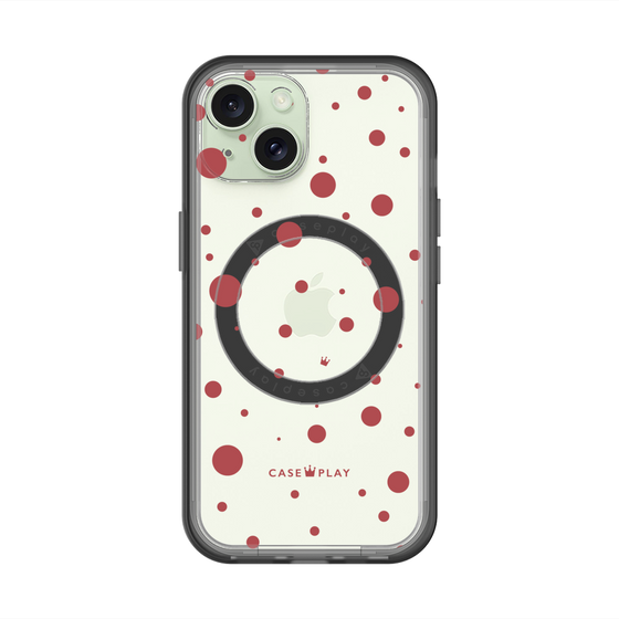 スリムプロテクションプレミアムケース with MagSafe［ Dippin dots Red - ディッピンドッツ レッド ］
