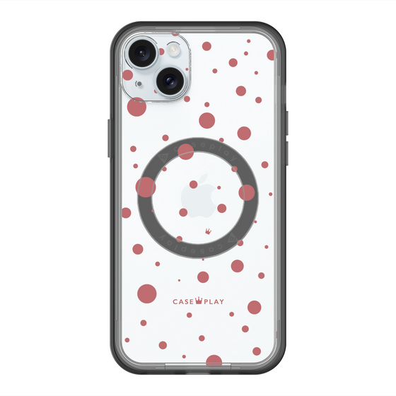 スリムプロテクションプレミアムケース with MagSafe［ Dippin dots Red - ディッピンドッツ レッド ］