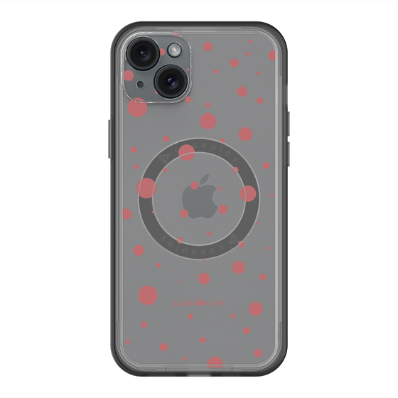 スリムプロテクションプレミアムケース with MagSafe［ Dippin dots Red - ディッピンドッツ レッド ］