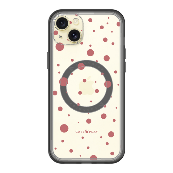 スリムプロテクションプレミアムケース with MagSafe［ Dippin dots Red - ディッピンドッツ レッド ］