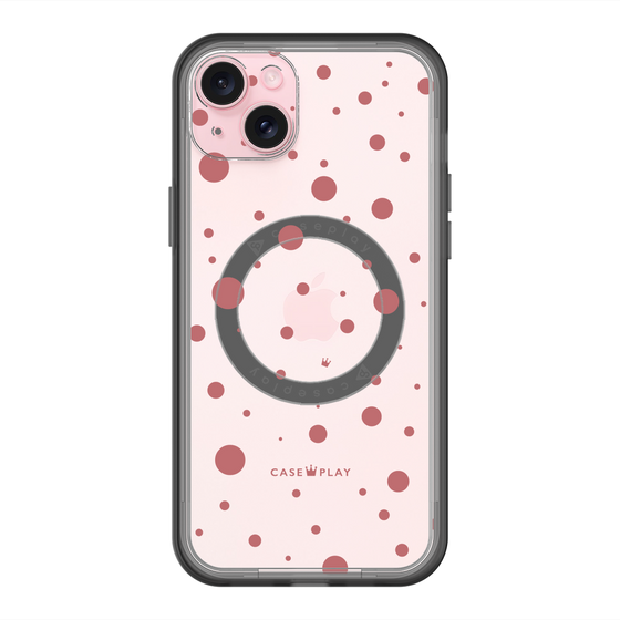 スリムプロテクションプレミアムケース with MagSafe［ Dippin dots Red - ディッピンドッツ レッド ］