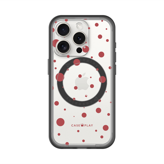 スリムプロテクションプレミアムケース with MagSafe［ Dippin dots Red - ディッピンドッツ レッド ］