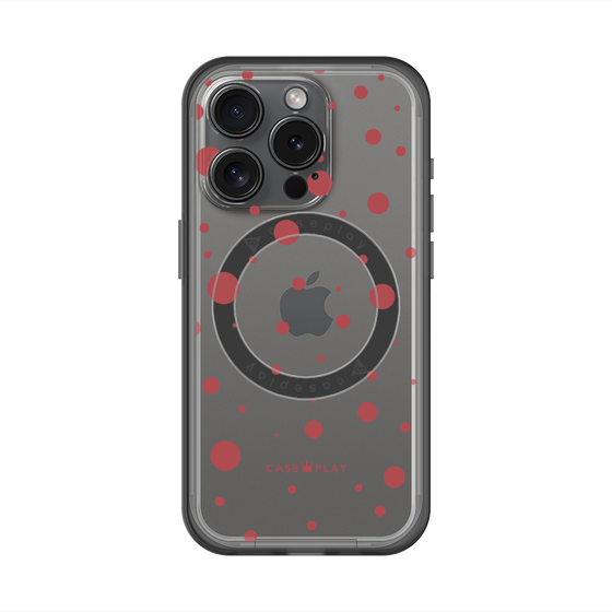 スリムプロテクションプレミアムケース with MagSafe［ Dippin dots Red - ディッピンドッツ レッド ］