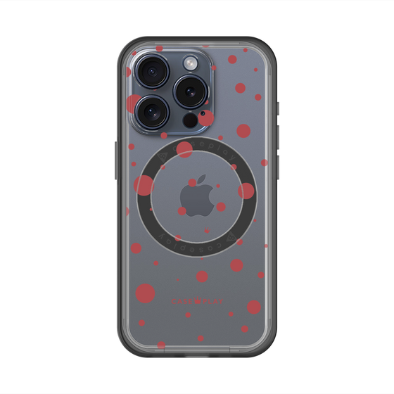 スリムプロテクションプレミアムケース with MagSafe［ Dippin dots Red - ディッピンドッツ レッド ］