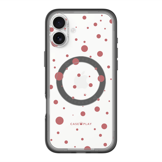 スリムプロテクションプレミアムケース with MagSafe［ Dippin dots Red - ディッピンドッツ レッド ］