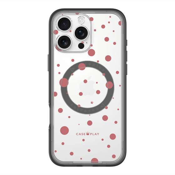 スリムプロテクションプレミアムケース with MagSafe［ Dippin dots Red - ディッピンドッツ レッド ］