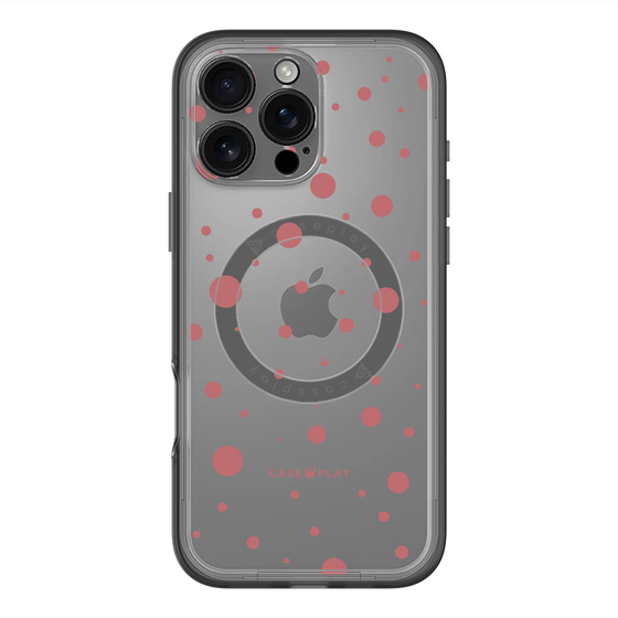 スリムプロテクションプレミアムケース with MagSafe［ Dippin dots Red - ディッピンドッツ レッド ］