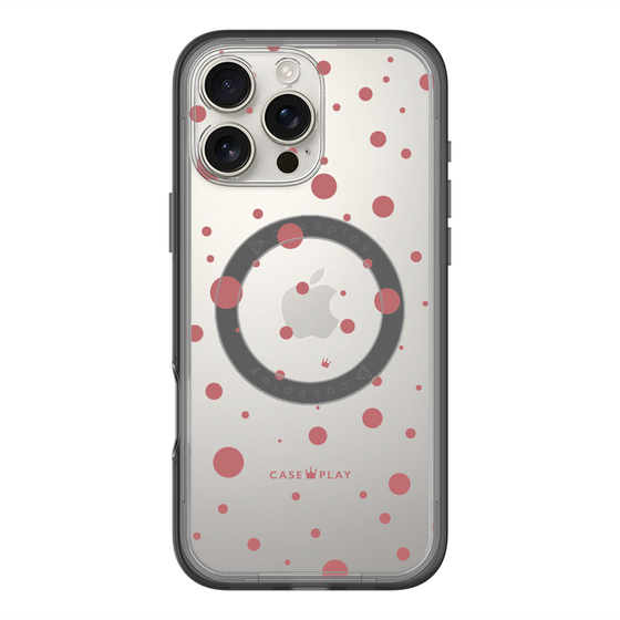 スリムプロテクションプレミアムケース with MagSafe［ Dippin dots Red - ディッピンドッツ レッド ］