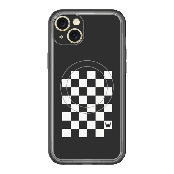 スリムプロテクションプレミアムケース with MagSafe［ Racing checkered flag - レーシングチェッカーフラッグ ］