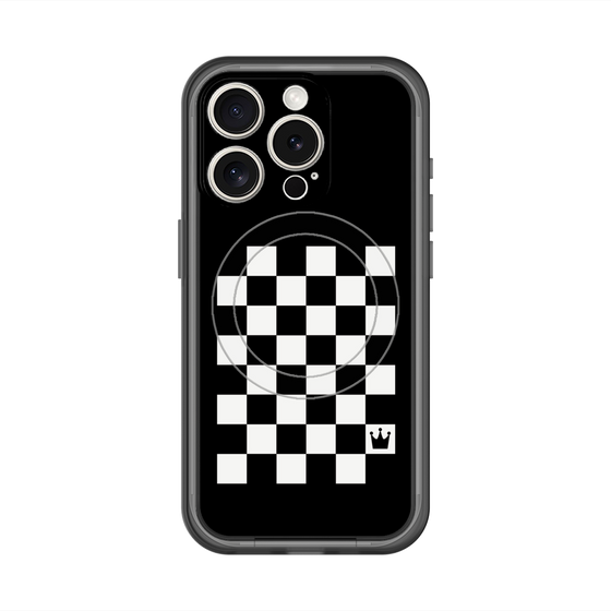 スリムプロテクションプレミアムケース with MagSafe［ Racing checkered flag - レーシングチェッカーフラッグ ］