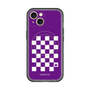 スリムプロテクションプレミアムケース with MagSafe［ Racing checkered flag Purple - レーシングチェッカーフラッグ パープル ］