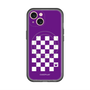 スリムプロテクションプレミアムケース with MagSafe［ Racing checkered flag Purple - レーシングチェッカーフラッグ パープル ］