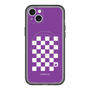 スリムプロテクションプレミアムケース with MagSafe［ Racing checkered flag Purple - レーシングチェッカーフラッグ パープル ］