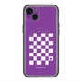 スリムプロテクションプレミアムケース with MagSafe［ Racing checkered flag Purple - レーシングチェッカーフラッグ パープル ］