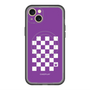 スリムプロテクションプレミアムケース with MagSafe［ Racing checkered flag Purple - レーシングチェッカーフラッグ パープル ］