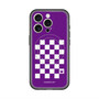 スリムプロテクションプレミアムケース with MagSafe［ Racing checkered flag Purple - レーシングチェッカーフラッグ パープル ］