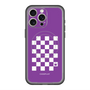 スリムプロテクションプレミアムケース with MagSafe［ Racing checkered flag Purple - レーシングチェッカーフラッグ パープル ］