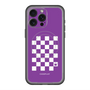 スリムプロテクションプレミアムケース with MagSafe［ Racing checkered flag Purple - レーシングチェッカーフラッグ パープル ］