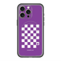 スリムプロテクションプレミアムケース with MagSafe［ Racing checkered flag Purple - レーシングチェッカーフラッグ パープル ］