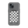 スリムプロテクションプレミアムケース with MagSafe［ Racing checkered flag White - レーシングチェッカーフラッグ ホワイト ］