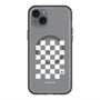 スリムプロテクションプレミアムケース with MagSafe［ Racing checkered flag White - レーシングチェッカーフラッグ ホワイト ］